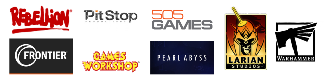 gaming brands clients logos video game studios